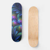 Kleurrijk Abstract blauw roze groen fractal Persoonlijk Skateboard (Voorkant)