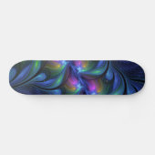 Kleurrijk Abstract blauw roze groen fractal Persoonlijk Skateboard (Horizontaal)