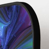 Kleurrijk Abstract blauw roze groen fractal Pickleball Paddle (Links Detail)