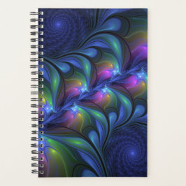 Kleurrijk Abstract blauw roze groen fractal Planner