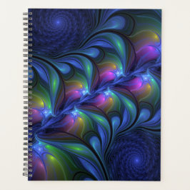 Kleurrijk Abstract blauw roze groen fractal Planner