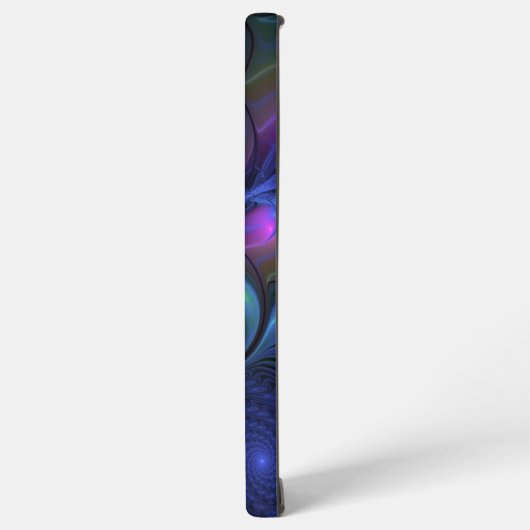 Kleurrijk Abstract blauw roze groen fractal Samsung Galaxy Hoesje (Linkerkant)