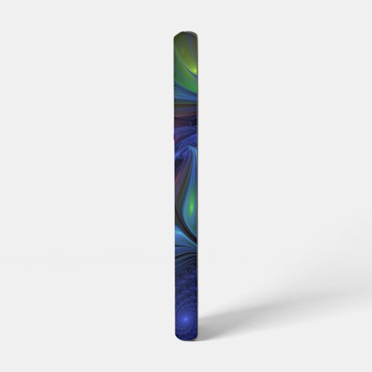 Kleurrijk Abstract blauw roze groen fractal Samsung Galaxy Hoesje (Linkerkant)