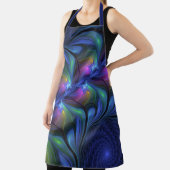 Kleurrijk Abstract blauw roze groen fractal Schort (Insitu)