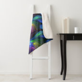 Kleurrijk Abstract blauw roze groen fractal Sherpa Deken (In situ)