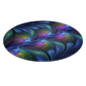 Kleurrijk Abstract blauw roze groen fractal Snijplank (Hoek)