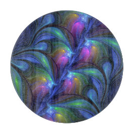 Kleurrijk Abstract blauw roze groen fractal Snijplank