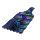 Kleurrijk Abstract blauw roze groen fractal Snijplank (Hoek)