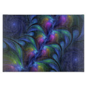 Kleurrijk Abstract blauw roze groen fractal Snijplank (Voorkant)