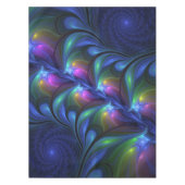 Kleurrijk Abstract blauw roze groen fractal Tafelkleed (Voorkant)