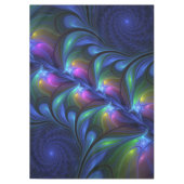 Kleurrijk Abstract blauw roze groen fractal Tafelkleed (Voorkant)