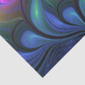 Kleurrijk Abstract blauw roze groen fractal Tissuepapier (Detail)