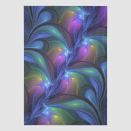 Kleurrijk Abstract blauw roze groen fractal Tissuepapier