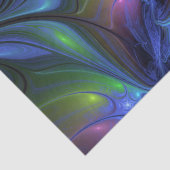 Kleurrijk Abstract blauw roze groen fractal Tissuepapier (Detail)