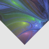 Kleurrijk Abstract blauw roze groen fractal Tissuepapier (Detail)