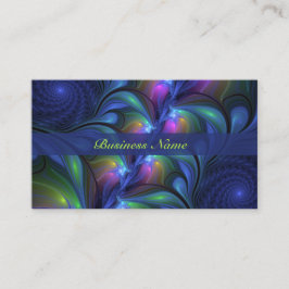Kleurrijk Abstract blauw roze groen fractal Visitekaartje