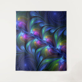 Kleurrijk Abstract blauw roze groen fractal Wandkleed