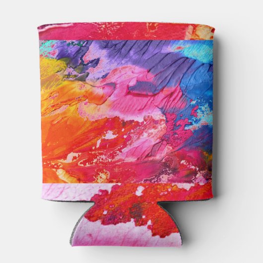 Kleurrijk Abstract Blikjeskoeler (Achterkant)