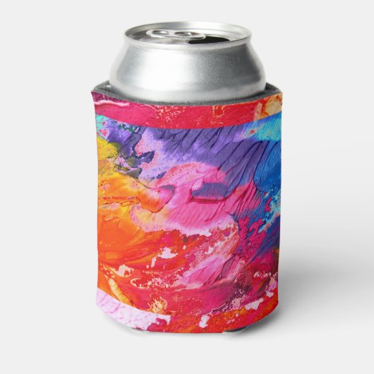 Kleurrijk Abstract Blikjeskoeler (Blikje Achterkant)