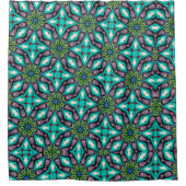 Kleurrijk Abstract Bloemen Douchegordijn (Voorkant)