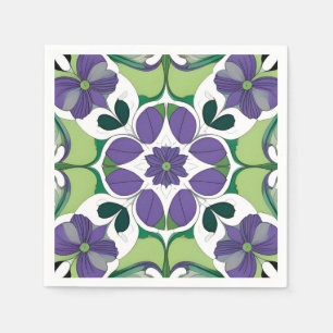 Kleurrijk Abstract Bloemendesign Servet