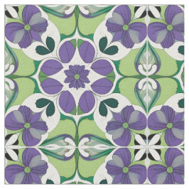 Kleurrijk Abstract Bloemendesign Stof