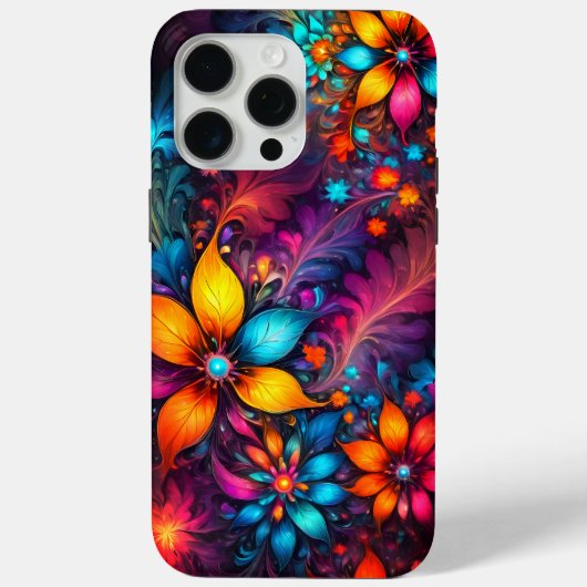 Kleurrijk abstract, bloemenpatroon Case-Mate iPhone case (Achterkant)