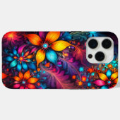 Kleurrijk abstract, bloemenpatroon Case-Mate iPhone case (Achterkant (horizontaal))