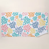 Kleurrijk abstract bloemenpatroon strandlaken (Voorkant)