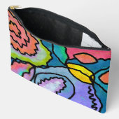 Kleurrijk Abstract bloemenschilderij Etui (Open)