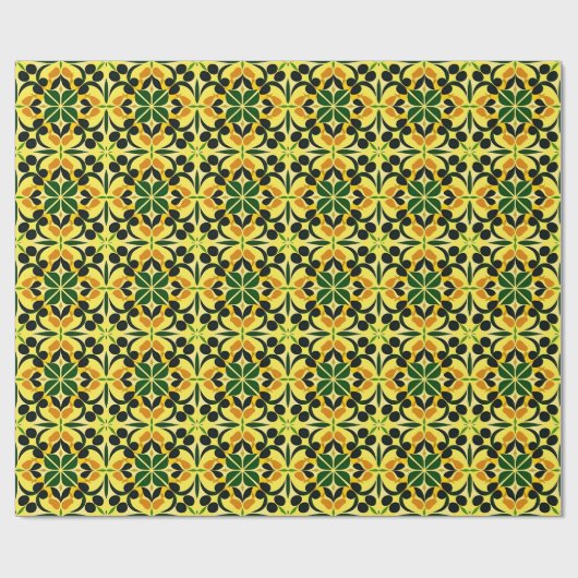 Kleurrijk Abstract Bloemmotief Cadeaupapier (Vlak)