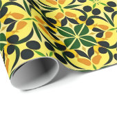 Kleurrijk Abstract Bloemmotief Cadeaupapier (Rol Hoek)