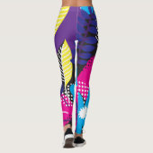 Kleurrijk Abstract Bloemmotief Leggings (Achterkant)