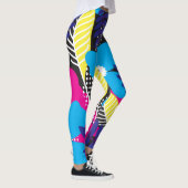 Kleurrijk Abstract Bloemmotief Leggings (Rechts)