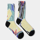 Kleurrijk Abstract bloemmotief van E.A. Séguy Sokken (Rechts)