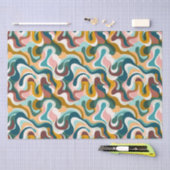 Kleurrijk abstract boho swirly vormpatroon tissuepapier (Craft)