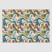 Kleurrijk abstract boho swirly vormpatroon tissuepapier (Voorkant)