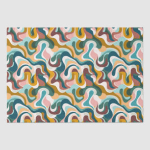 Kleurrijk abstract boho swirly vormpatroon tissuepapier