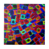 Kleurrijk Abstract Bokeh Blokken Patroon Tegeltje (Voorkant)