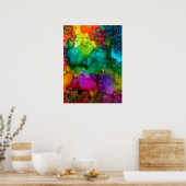 Kleurrijk Abstract bos Poster - 18 x 24 inch (Keuken)