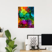 Kleurrijk Abstract bos Poster - 18 x 24 inch (Thuiskantoor)
