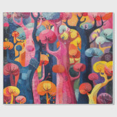 Kleurrijk Abstract boswikkelpapier Cadeaupapier (Vlak)