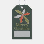 Kleurrijk Abstract Botanisch Kerstmis Cadeaulabel (Voorkant)