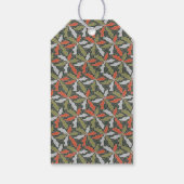 Kleurrijk Abstract Botanisch Kerstmis Cadeaulabel (Achterkant)