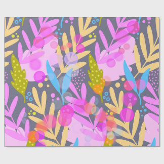 Kleurrijk Abstract Botanisch Patroon Inpakpapier