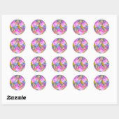 Kleurrijk Abstract Botanisch Patroon Sticker (Vel)