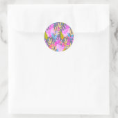 Kleurrijk Abstract Botanisch Patroon Sticker (Tas)