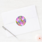 Kleurrijk Abstract Botanisch Patroon Sticker (Envelop)