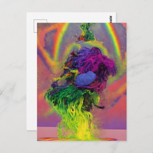 Kleurrijk Abstract Briefkaart (Voorkant / Achterkant)