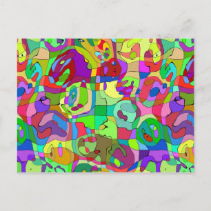 kleurrijk abstract Briefkaart